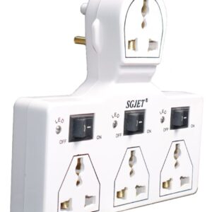 SGJET 4 Universal Socket 3 Switch Multi Plug 6A