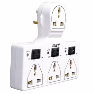 SGJET 4 Universal Socket 3 Switch Multi Plug 6A